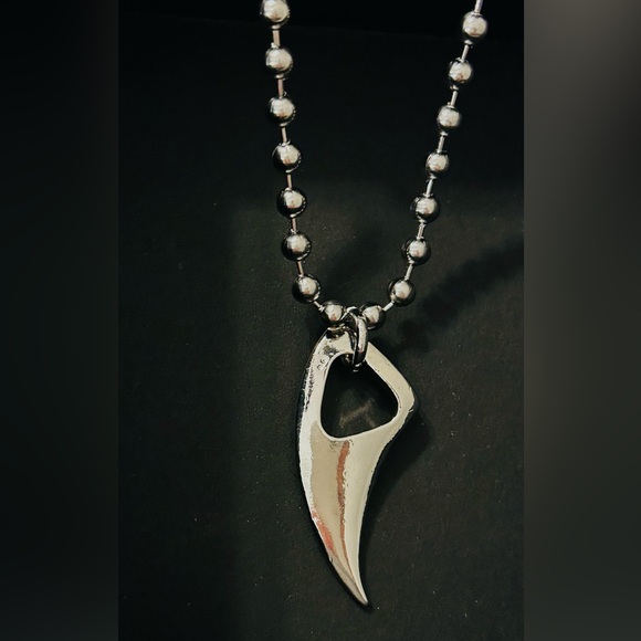 Other - Wolf tooth pendant necklace, wolf tooth necklace, stainless steel ball chain